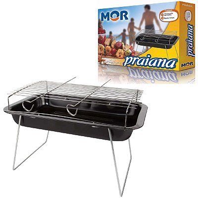 Churrasqueira Com Grelha Praiana Mor 3003 Portátil 41cm
