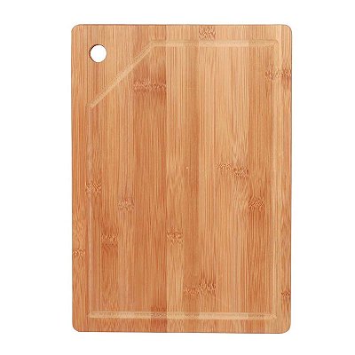 Tabua De Carne Retangular C/ Canaleta 35X25Cm Bamboo Mor