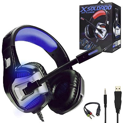 Fone Gamer 7.1 Headset Para Ps4 Ps5 Xbox Soldado GH-X1800 P3