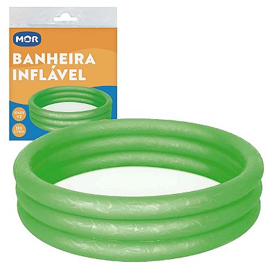 Piscina Inflável Banheira Redonda Mor 102*25cm 130L Verde