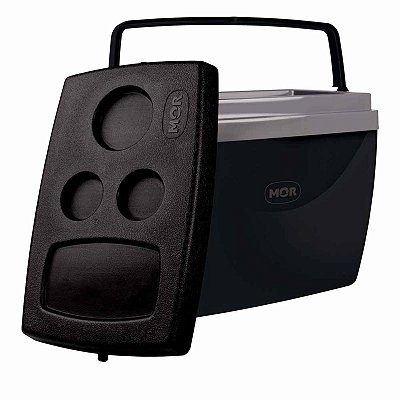 Caixa Termica 34 Litros 50 Latas Camping Praia Preta Mor