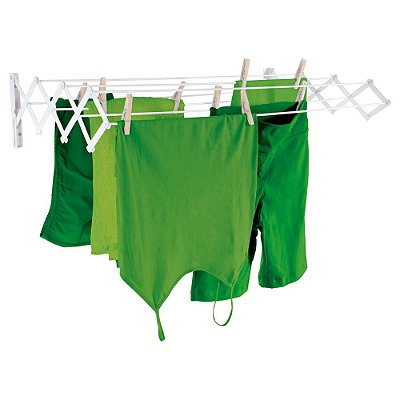 Varal de parede Sanfonado em Aço 1,20 Metros 6023 Mor Branco