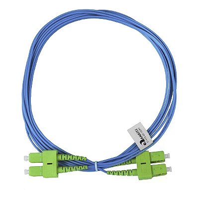 Cabo De Fibra Óptica Duplex 2.5m SC/APC 9/125 SM Monomodo