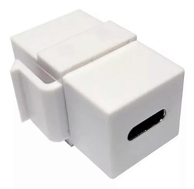 Keystone USB Tipo C Emenda Pass Through P/ Painel Espelho