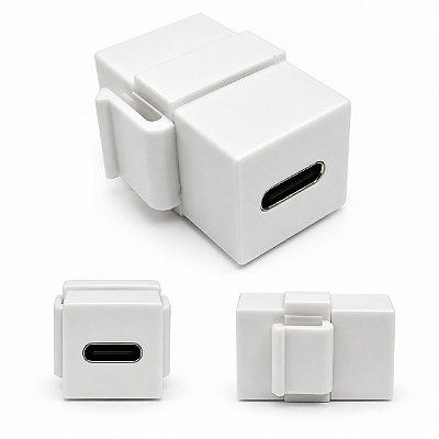 Keystone USB Tipo C Emenda Pass Through P/ Painel Espelho