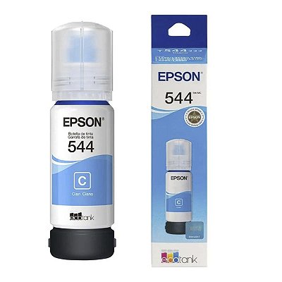 Garrafa De Tinta Refil Ecotank Epson Ciano T544 Original