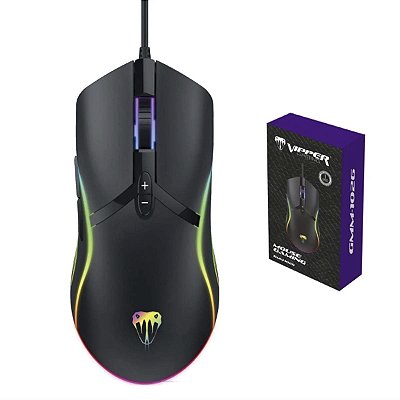 Mouse Gamer C/ Fio Rainbow 6.400DPI Maketech Vipper GMM-1026
