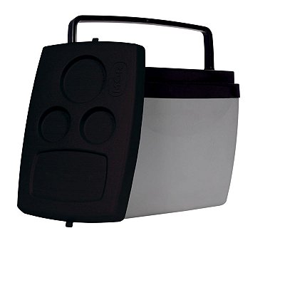 Caixa Termica Cooler Para Praia Camping 34L Cinza Com Preto