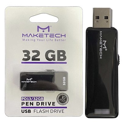 Pen Drive 32GB Usb Flash Disk 2.0 Prático Maketech PD13/32