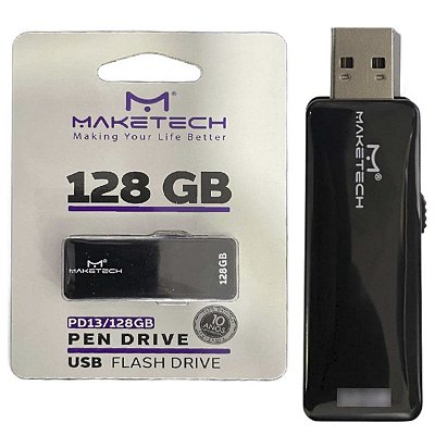 Pen Drive 128GB Usb Flash Disk 2.0 Prático Maketech PD13/128