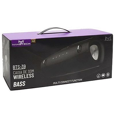 Caixa De Som Bluetooth Rádio 40w Com Alça Maketech BTS39