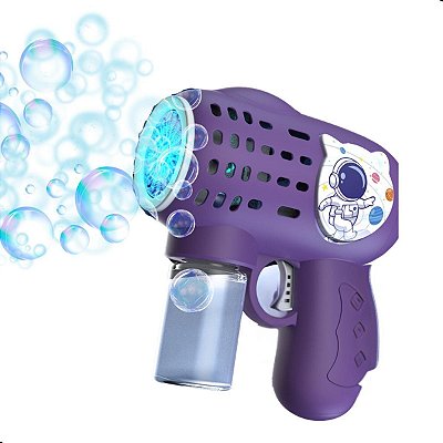 Pistola Arminha De Bolhas Astronauta Automática Roxa