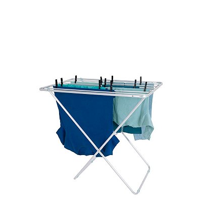 Varal De Chão Para Apartamento Lavanderia Alumínio 90cm Mor