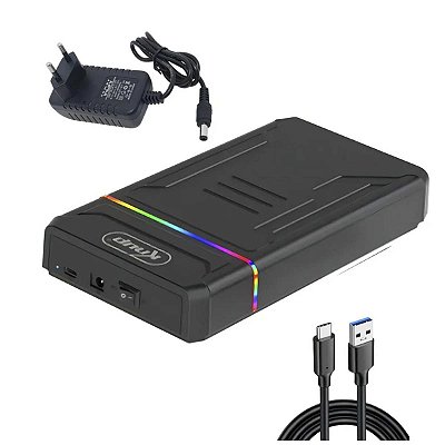 Case Para Hd Ssd 2.5" 3.5" Sata Com Fonte Até 16Tb Usb 3.0
