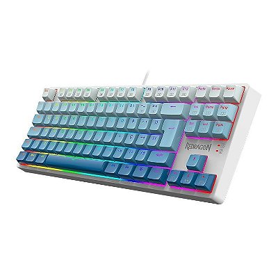 Teclado Gamer Mecânico Redragon Daksa Branco Switch Brown