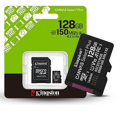 Cartão de memória Micro SD Kingston Canvas Select Plus 128gb