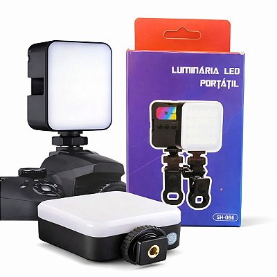 Iluminador de LED RGB Profissional 5W Vídeos, Fotos e Lives