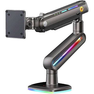 Suporte Monitor Gamer Rgb Pistao A Gás Articulado 32" a 60"