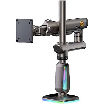 Suporte Monitor Gamer Rgb Pistao Gás Bi-Articulado 32" a 60"