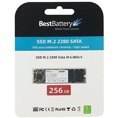 Ssd BestBattery 256Gb M.2 2280 Sata III 500MB/s Gravação