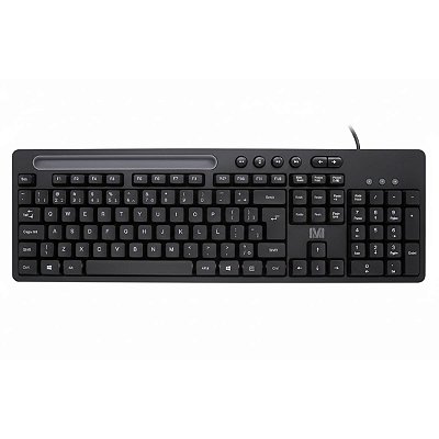 Teclado com Fio Multi TC262 Slot Celular USB 1,3m Preto
