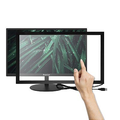 Tela Touch Screen 15,6 Moldura Usb Qualquer Monitor Em Touch