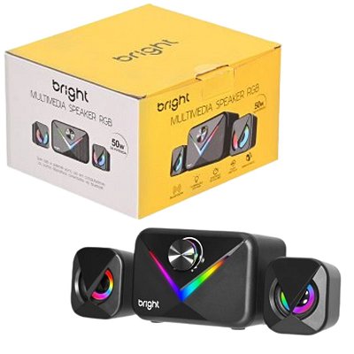 Caixa De Som Bluetooth Rgb 11w Setup e Ambiente Bright Preto