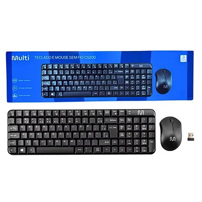 Kit Teclado slim E Mouse Sem Fio Wireless Usb Tc202 Multi