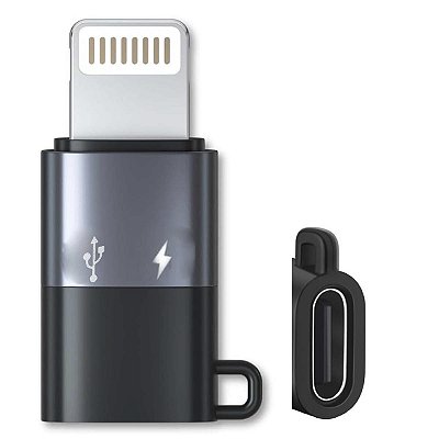 Adaptador Otg Para Iphone Do 6 ao 14 Light Para Usb C Turbo