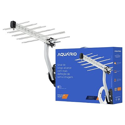Antena Externa Aquário Log Para Tv 20 Elementos - Lu-20 Plus