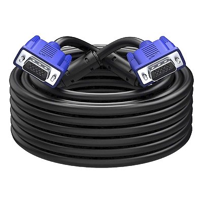 Cabo Vga 5m Monitor Lcd Pc Tv Projetor 5 Metros Blindado
