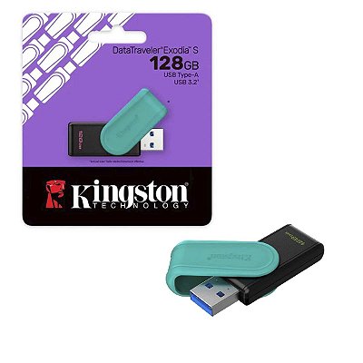 Pen Drive Kingston Exodia S Turquesa 128 Gb Usb 3.2