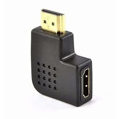Conector Adaptador Emenda Hdmi M/f a Esquerda Banhado Ouro