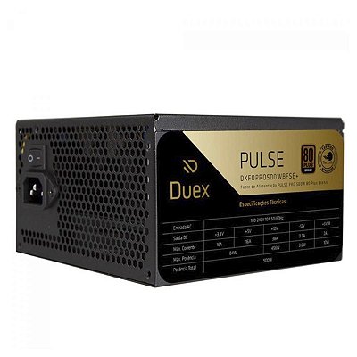 Fonte ATX 500W Duex Pulse Pro 80 Plus Bronze PFC Ativo