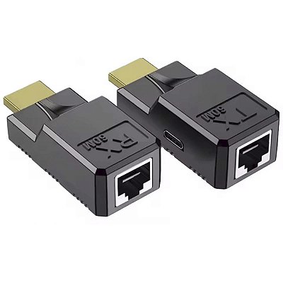 Extensor Hdmi 60 Metros 1 Cabo Rede Cat6/6a Full Hd Usb C