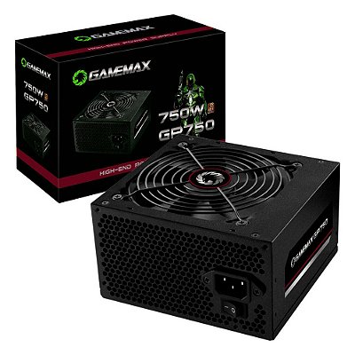 Fonte Gamemax ATX 750W 80 Plus Bronze PFC Ativo Preta
