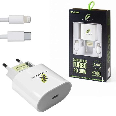 Carregador Turbo Ultra Rádio 30w Para Iphone XR 11 12 13 14
