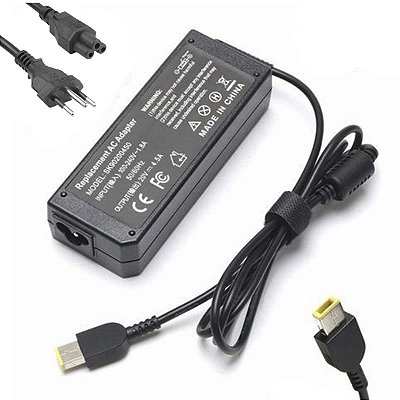 Fonte Carregador Para Lenovo Pino Retangular 90w 20v 4,5a
