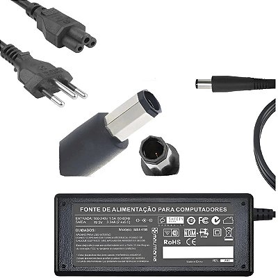 Fonte Carregador Compatível Com Dell 19.5v 3.34a Octagonal