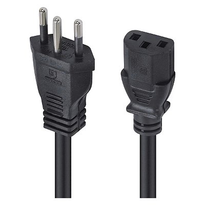 Cabo De Força Pc Monitor Tripolar Padrão Novo 1,20 Metros