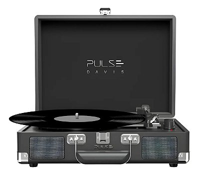 Vitrola Retrô Bluetooth caixa de som 15wRms vinil Maleta mp3