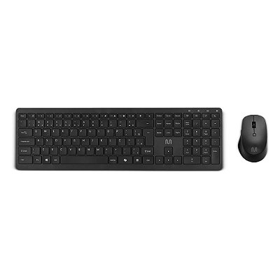 Combo Teclado E Mouse S/ Fio Usb Silecioso Preto Multi Tc402