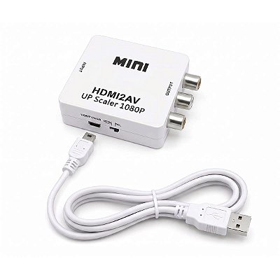 Mini Adaptador Conversor Hdmi Para Rca 1080p Hdmi2Av Game