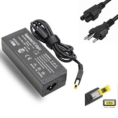 Fonte Notebook Para Lenovo 20V 3.25A Pino Usb Retangular