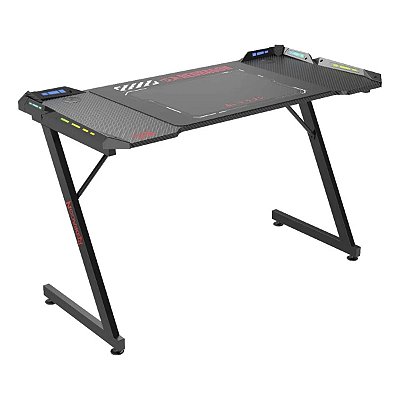 Mesa Gamer Redragon 120x60x74cm Preta Led Rgb Usb Gd-1104E-S