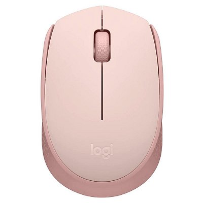 Mouse Sem Fio Logitech M170 Ambidestro 1000 Dpi Usb Rosa
