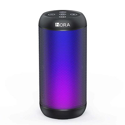 Caixa De Som Portatil Bluetooth Com Led BOC242 1Hora Preto