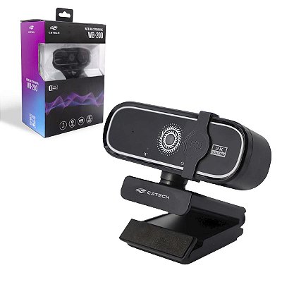 Webcam Gamer Qhd 2K 5mp Cabo 1,5m Usb Com Tripé e Microfone