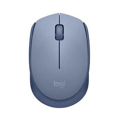 Mouse sem fio Logitech M170 USB e Pilha Inclusa Azul Claro