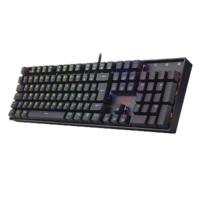 Teclado Mecanico Redragon Mitra Rgb Full Preto Switch Azul